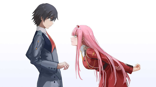 zero two and hiro wallpaper hd