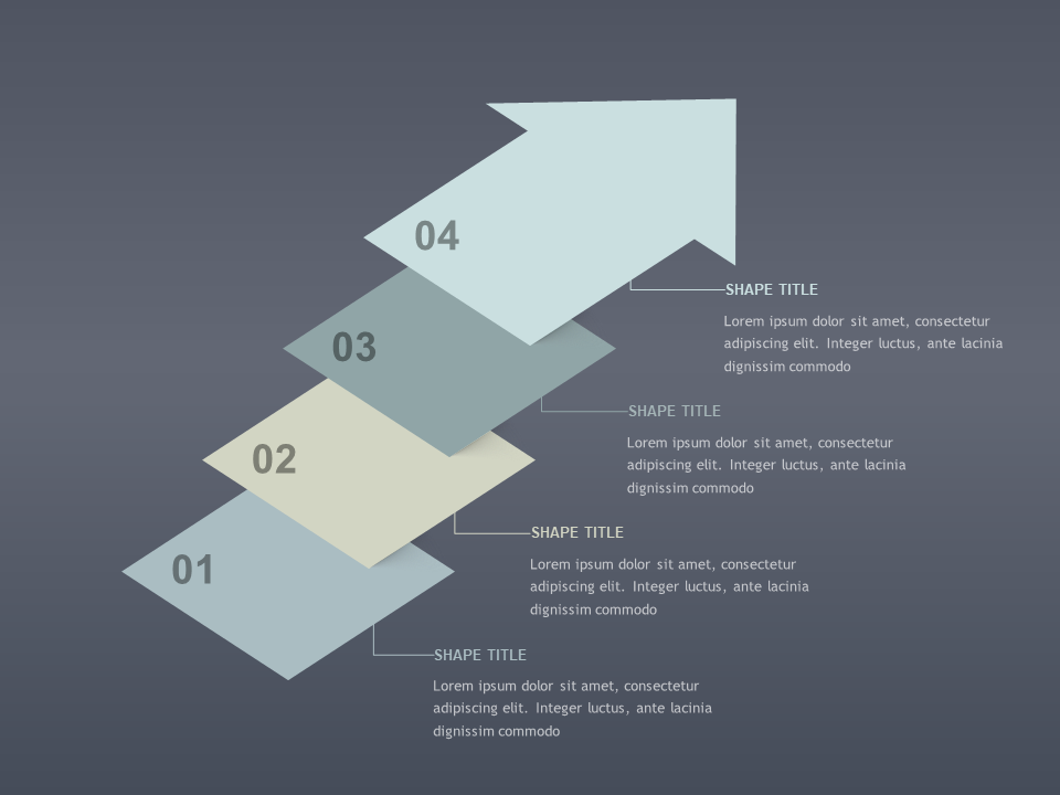 Diagonal Arrow Step To Step PowerPoint Template PowerPoint Free