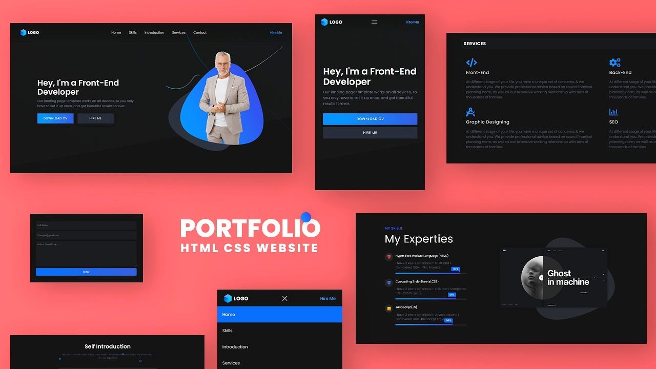 Create a Responsive Personal Portfolio site using HTML and CSS