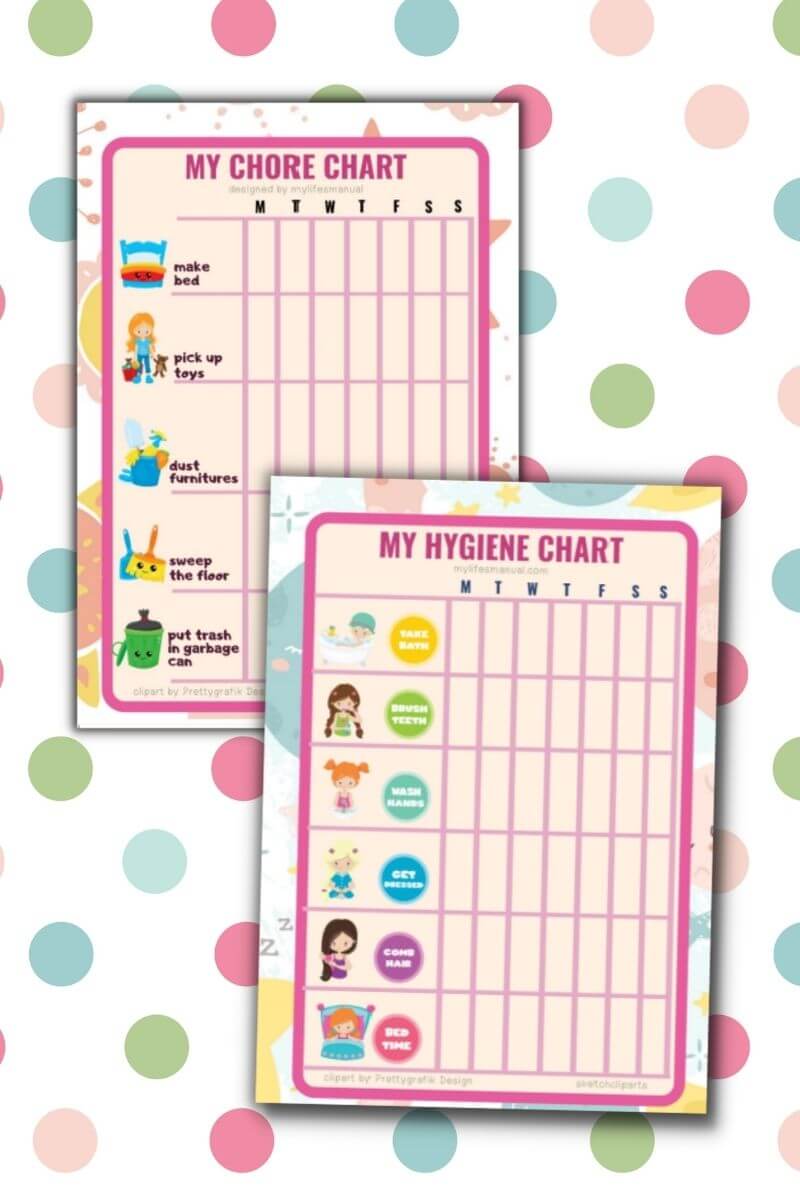 Free Chore Charts for Kids. Plus Hygiene Chart Printables - Mylifesmanual
