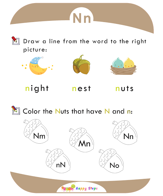 Activity Worksheet -1 Letter N