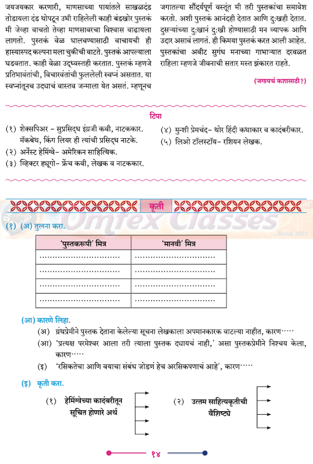 Chapter 1 - अशी पुस्तकं Balbharati solutions for Marathi - Yuvakbharati 11th Standard Maharashtra State Board