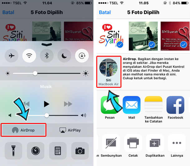 kirim foto iphone lewat airdrop