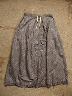 FWK by Engineered Garments "Tuck Skirt-Polka Dot Lawn"