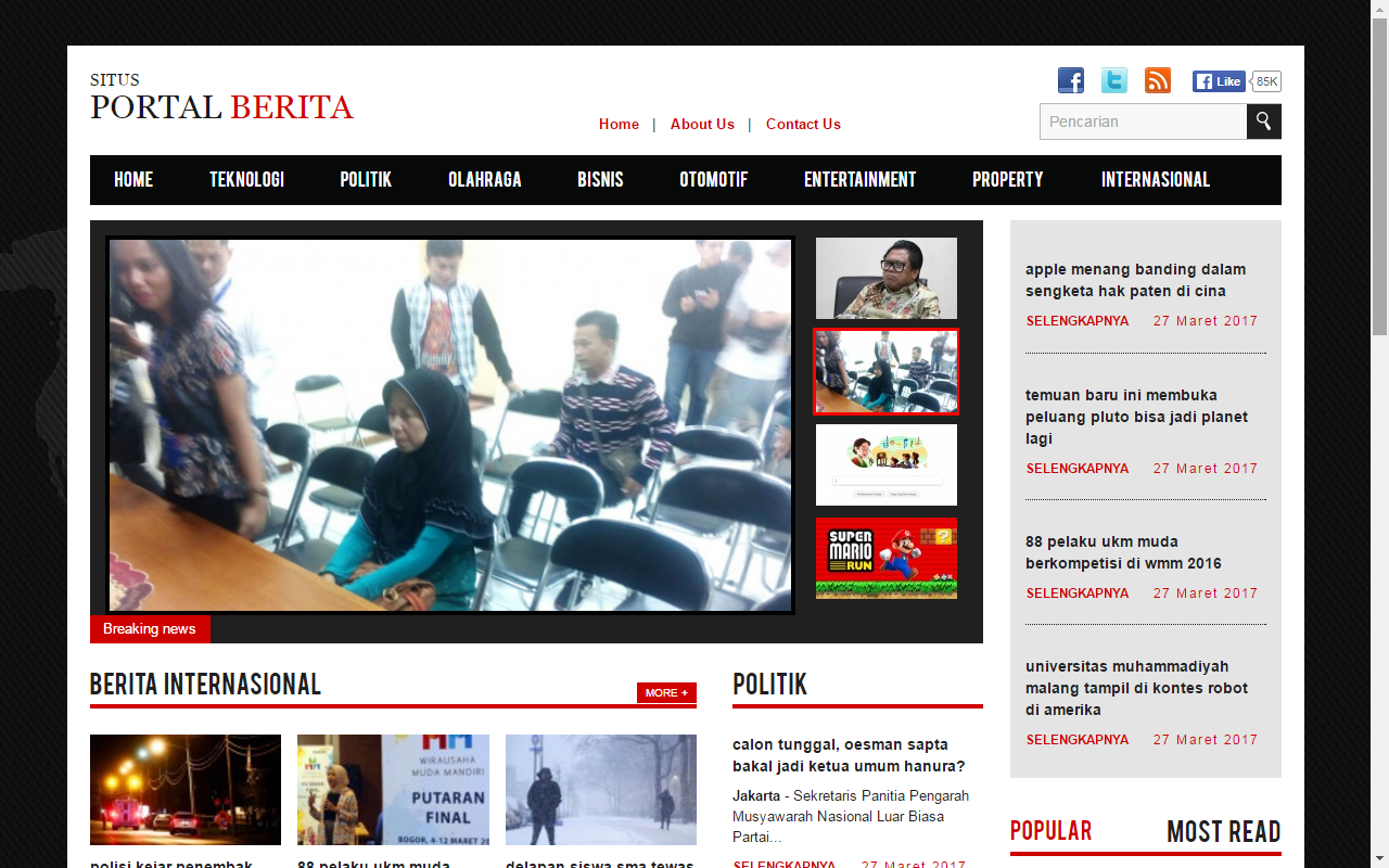 Download website portal berita berbasis web | source code aplikasi web