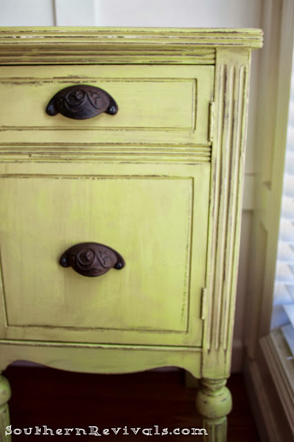 Southern Revivals | Painted Furniture: Updating A Vintage Buffet with a Pop of Color