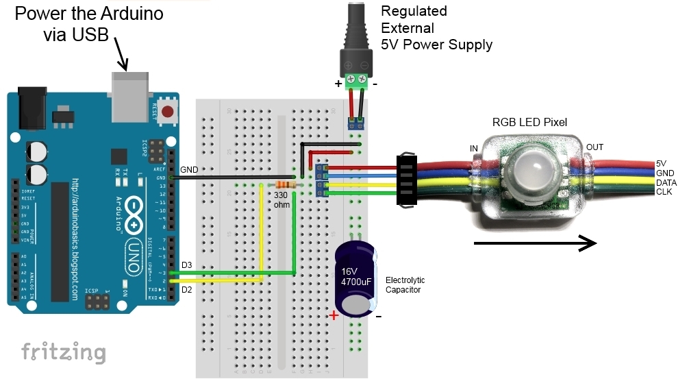 breadboard power supply module fritzing