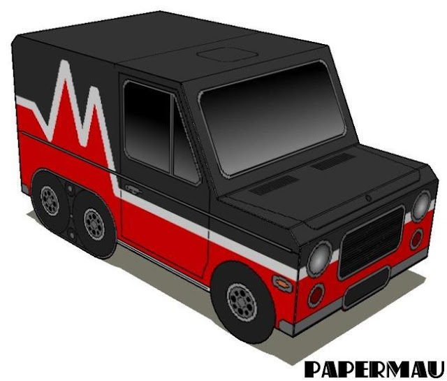 PAPERMAU EasyToBuild Tracked Van Paper Model For Kids by PapermauDownload Now!