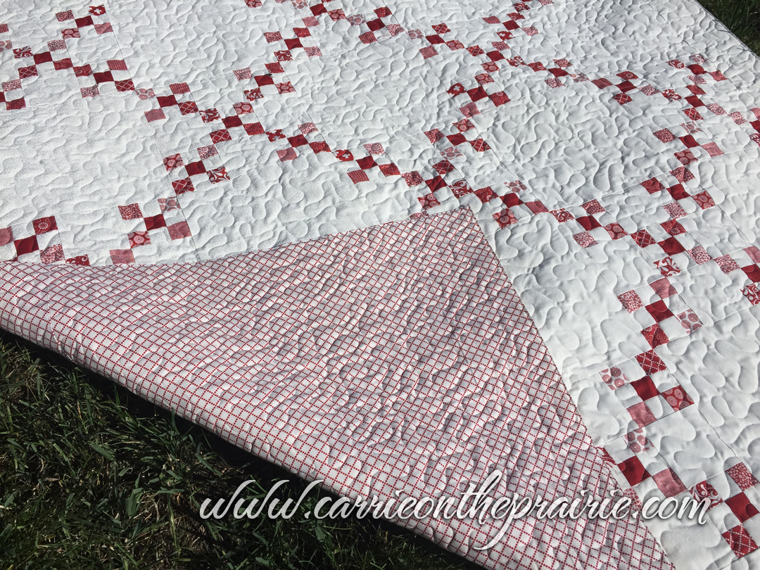 Carrie On The Prairie Red & White Wedding Quilt