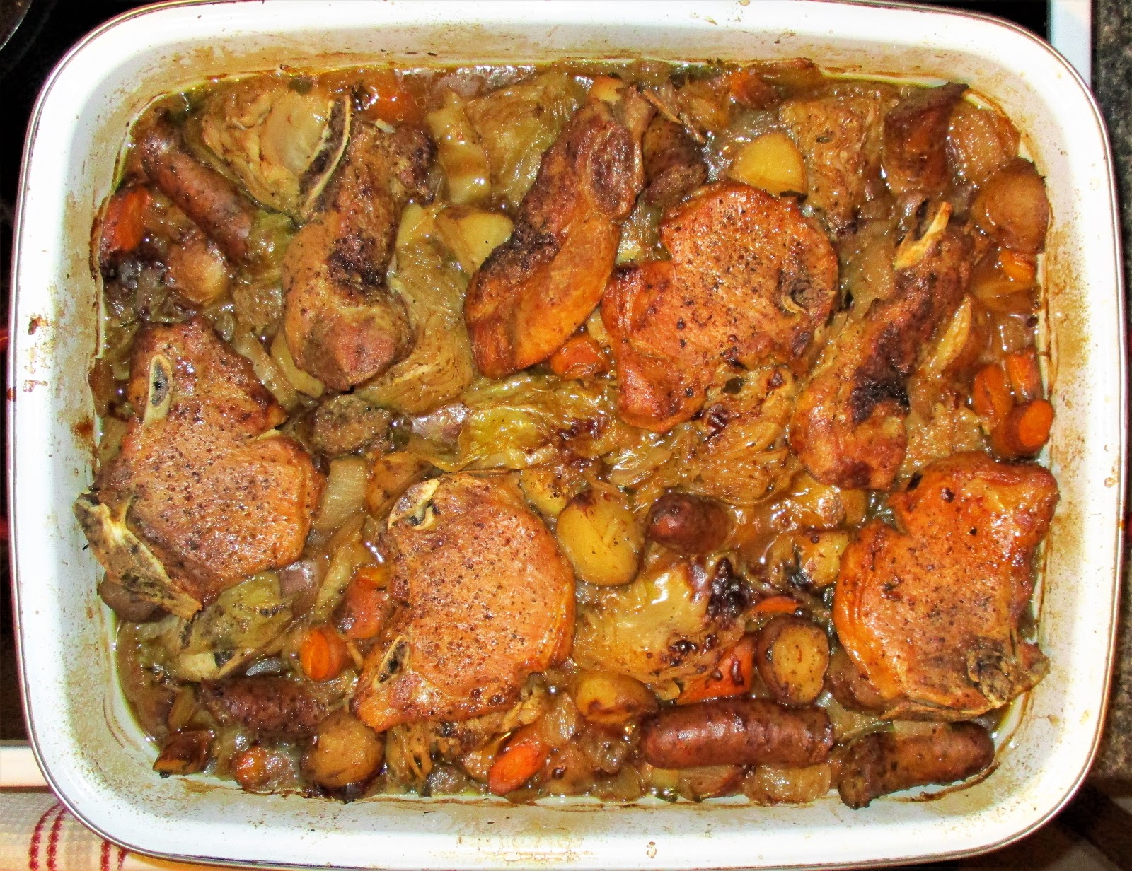 Christine's Cooking Pork Fest with Braised Cabbage, Carrots, Onion and