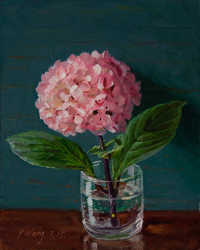 Wang Fine Art hydrangea flower oil painting original contemporary