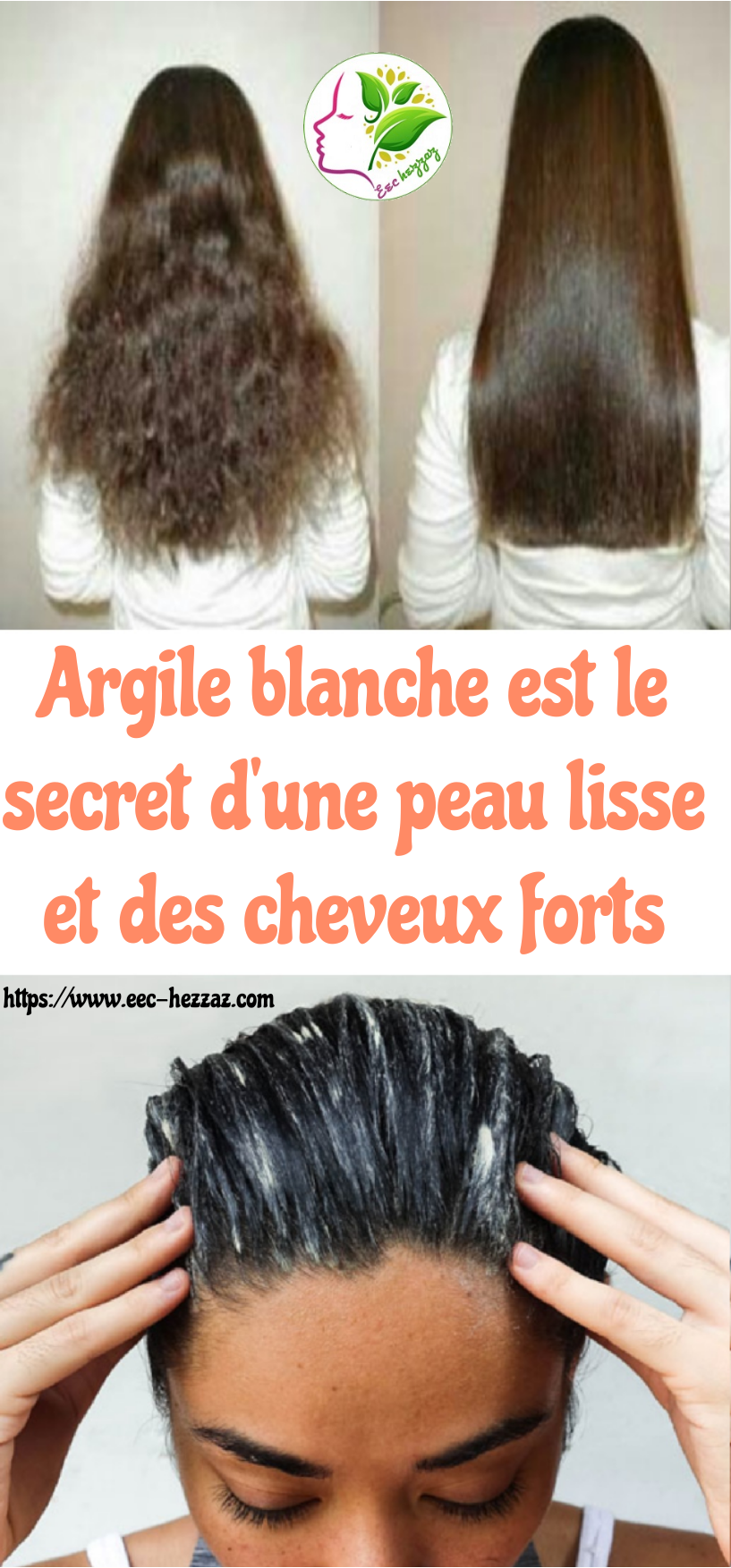 Argile blanche est le secret d'une peau lisse et des cheveux forts