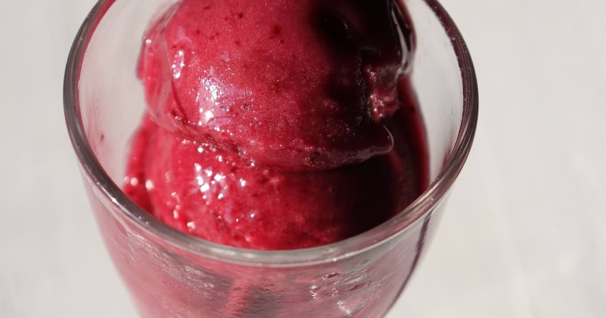 Blackberry Sorbet 3 ingredient nochurn or ice cream machine recipe