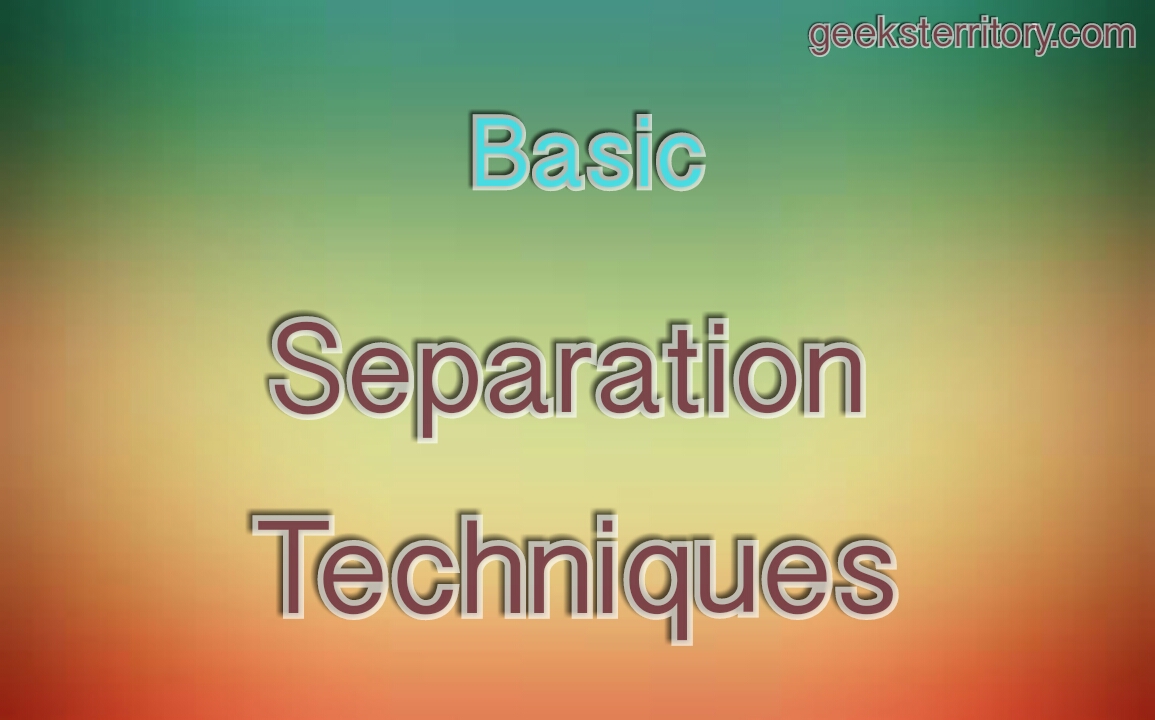 Separation techniques essay image