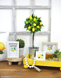 lemon decor farmhouse diy modern printables themed crafts party topiary easy kitchen decorate supplies craft cute