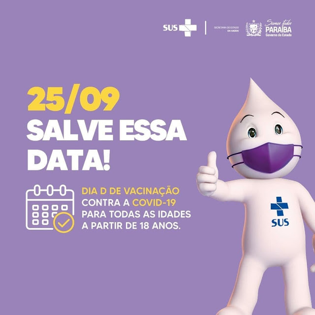 Paraíba terá 520 postos abertos no Dia D de vacinação contra Covid-19