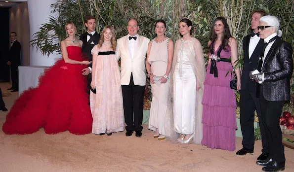 Prince Albert II of Monaco,Princess Caroline of Hanover, Charlotte Casiraghi, Princess Alexandra of Hanover, Beatrice Borromeo-Casiraghi, Pierre Casiraghi, Andrea Casiraghi and Tatiana Casiraghi attend The 62nd Rose Ball