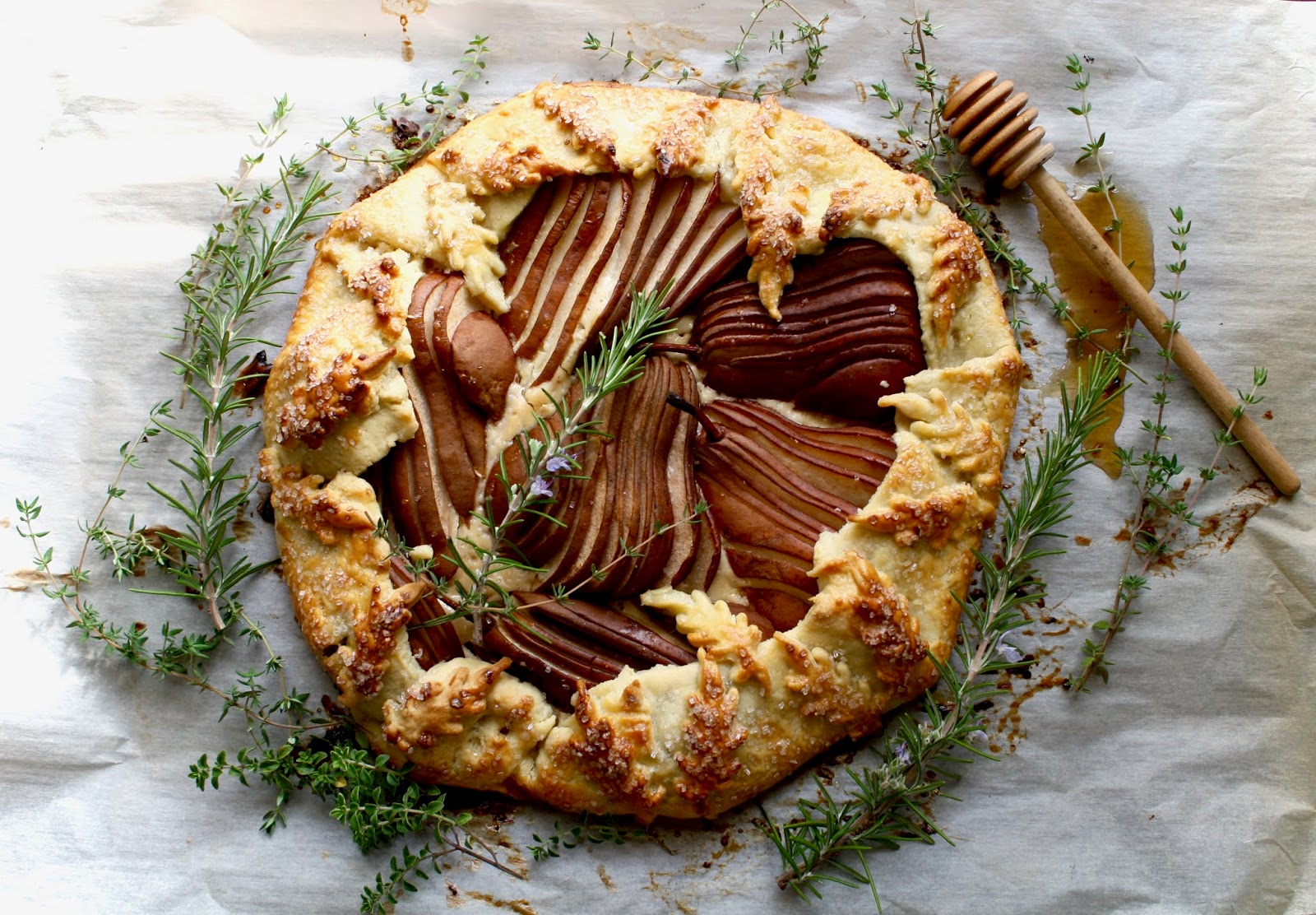 salted sugared spiced™ Pear and Honeyed Goat Cheese Galette