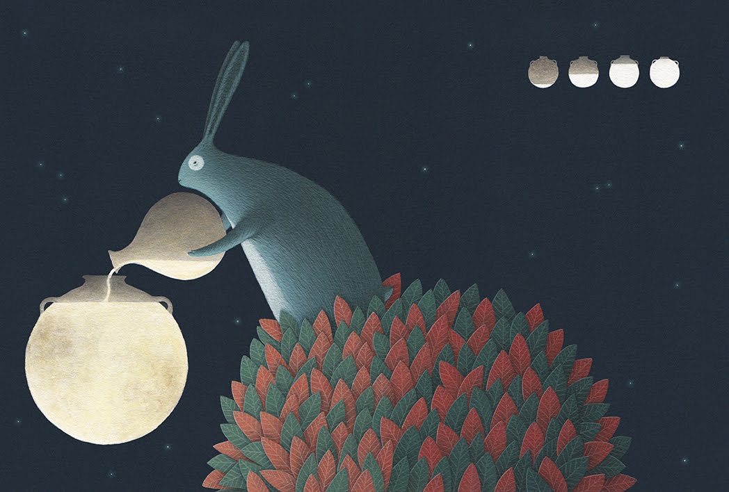 La leyenda del conejo en la luna, ilustrado por David Álvarez. Hola Zacatlán Entretenimiento La leyenda del conejo en la luna, ilustrado por David Álvarez. Hola Zacatlán Entretenimiento
