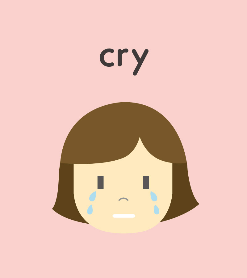 cry と weep と sob の違いとは？