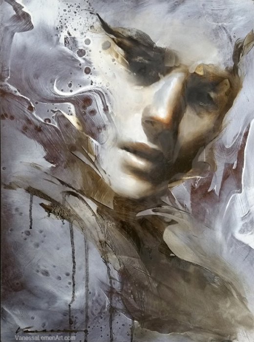 Vanessa Lemen pinturas tradicionais mulheres surreais impressionista