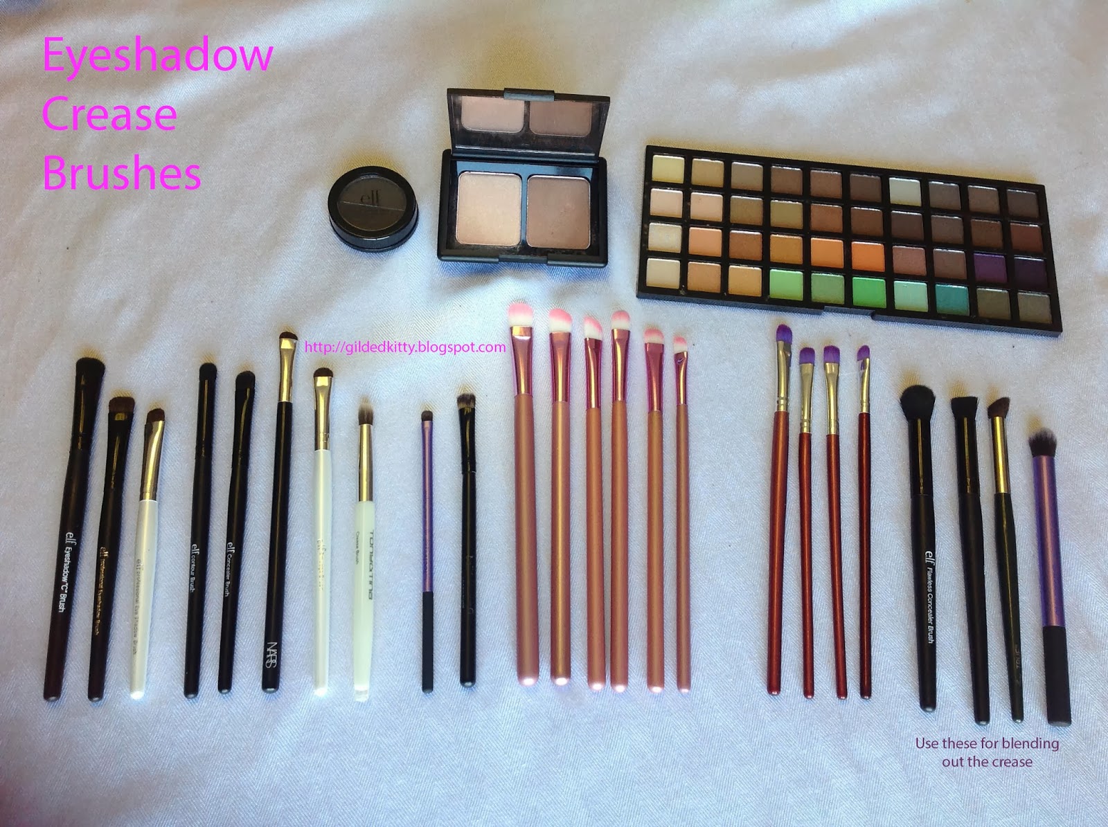 The Gilded kitty What are all these makeup brushes for?