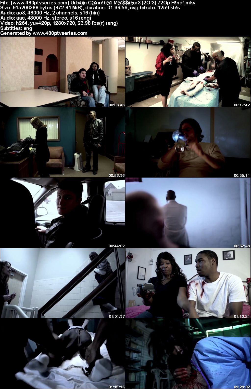 Watch Online Free Urban Cannibal Massacre (2013) Full Hindi Dual Audio Movie Download 480p 720p Web-DL