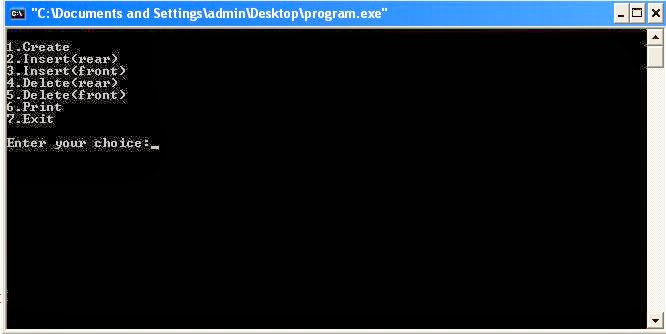 C Program for Various Operations on a Dequeue (Double Ended Queue ...