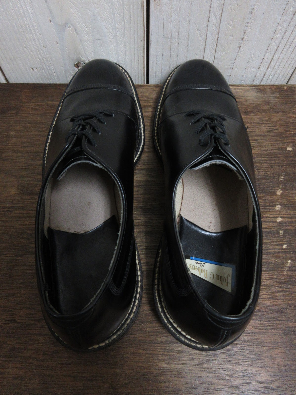 LITTLE REATA: Early 1950's Double Welt Straight-Chip Black Leather ...