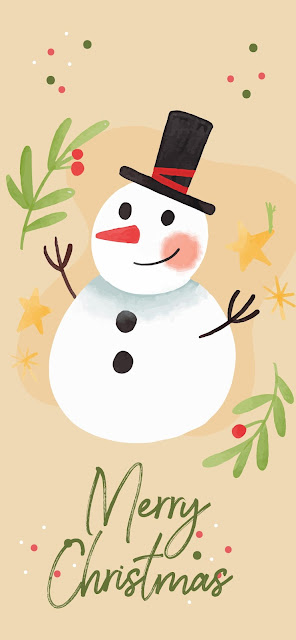 IPhone wallpaper with cute Christmas characters