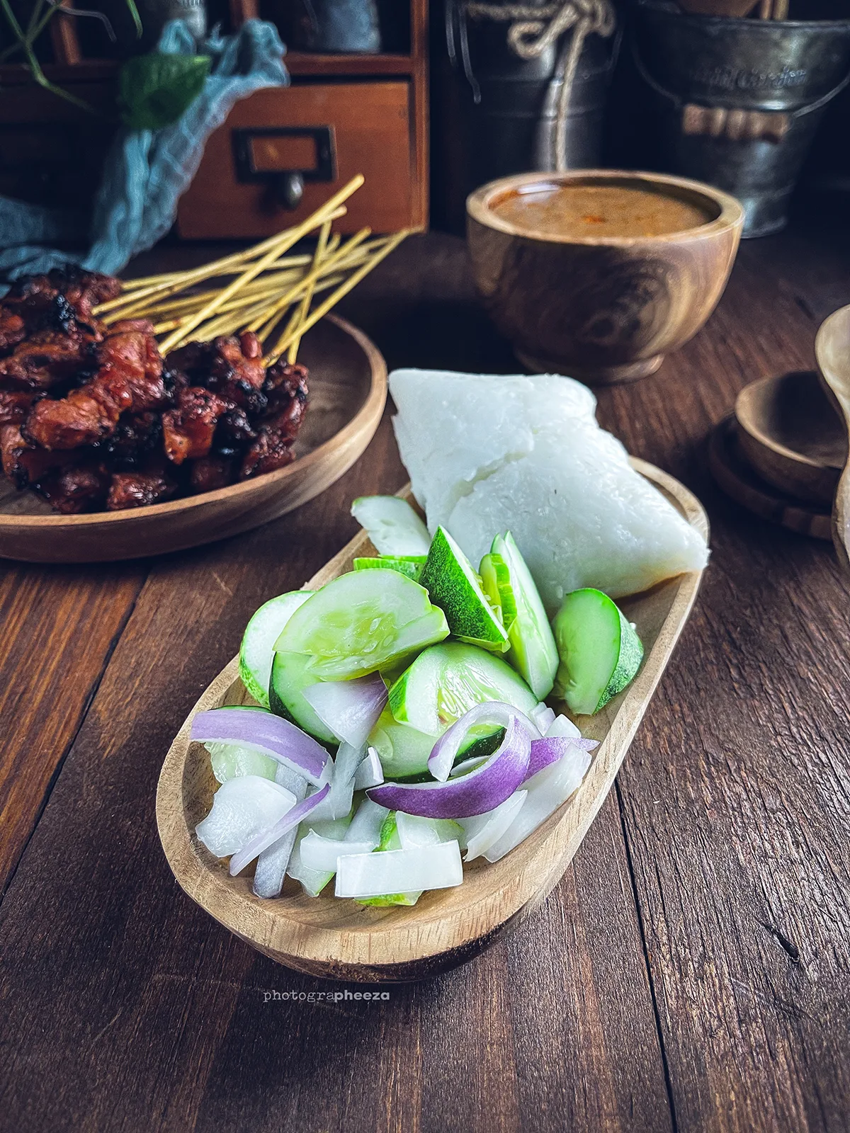 Satay dan Kuah kacang Sedap Sikamat