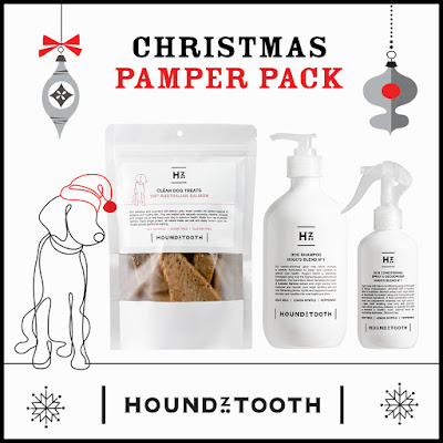 Houndztooth personalised pamper pack for dogs with grooming and treats for Christmas