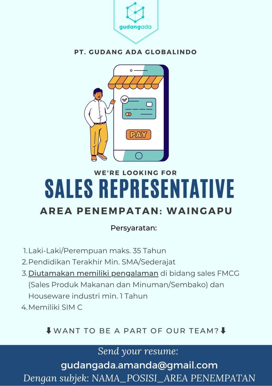 Loker Sales Min Sma Pt Gudang Ada Globalindo Youtube