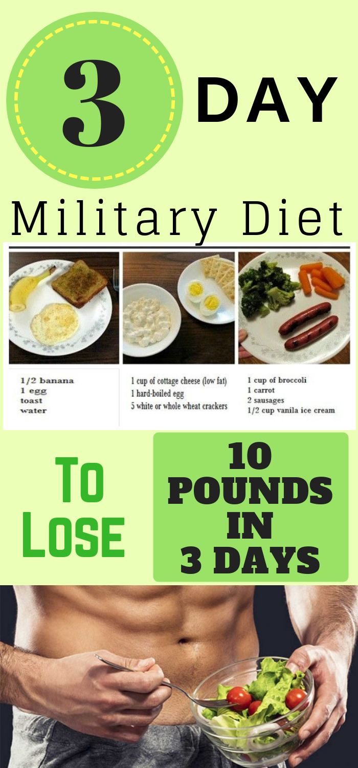 Daily Health Advisor : 3 Day Military Diet To Lose 10 Pounds in 3 Day