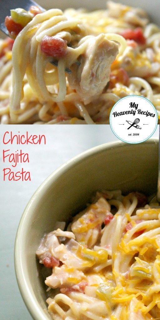 Crock Pot Chicken Fajitas Pasta Moms Cooking