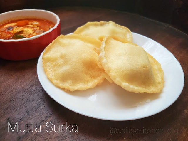 images ofMutta Surka / Pan Fried Rice and Egg Snack / Malabar Mutta Surka / Easy Kerala Breakfast Recipe / Malabar Rice Puri / Fried Malabar Appams