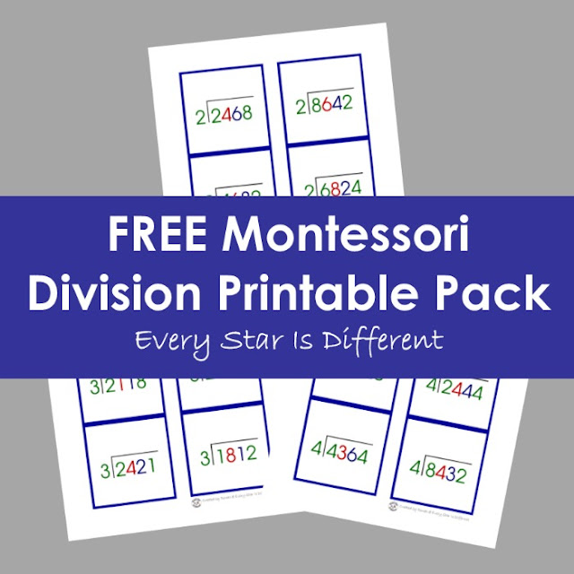 FREE Montessori Division Printable Pack