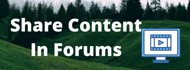 Share content in forums