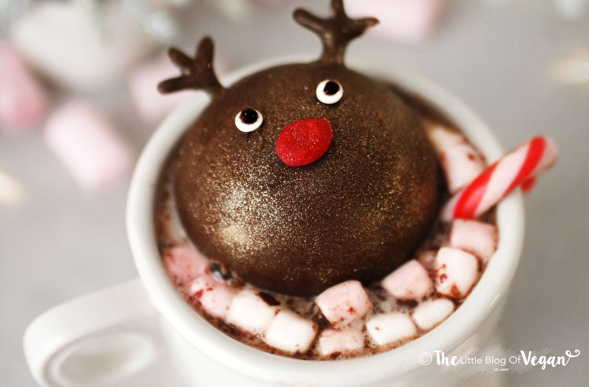 Reindeer Hot Chocolate Bomb recipe  The Little Blog Of Vegan