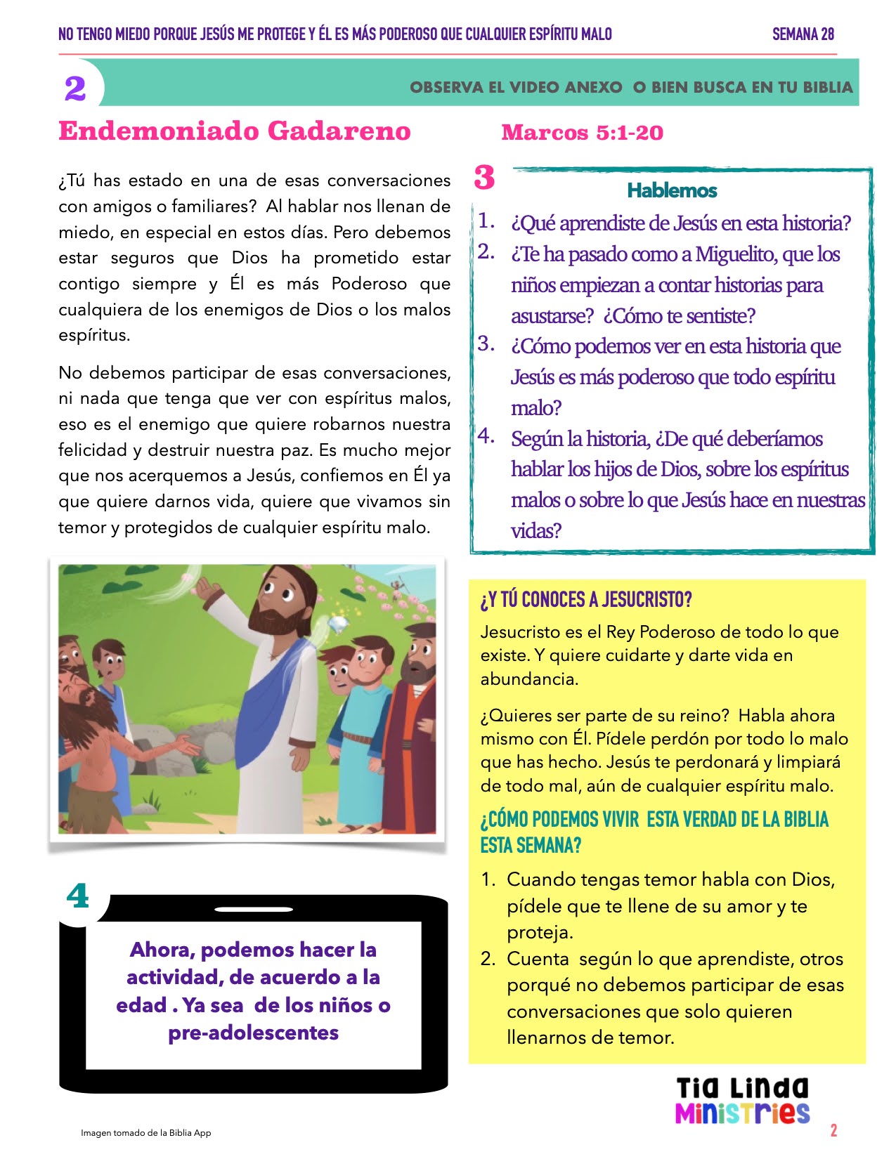 28. Jesús y el endemoniado Gadareno