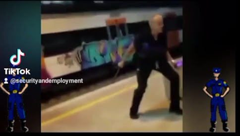  [Ver📹] Un vigilante de Renfe en Vic logra  impedir que 3 jóvenes pintasen un tren
