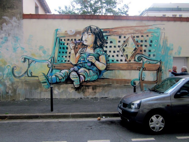 Рисунки на стенах. Alice Pasquini 14