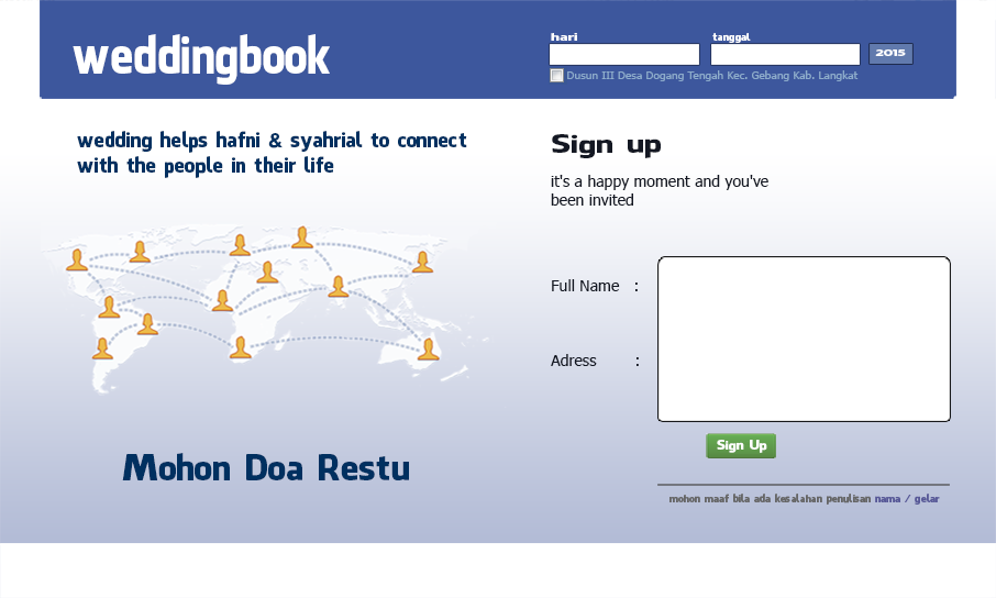 Contoh Undangan  Pernikahan  Elegan dan Unik  Tema Facebook 