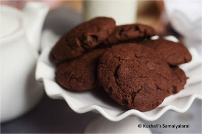 EGGLESS WHOLE WHEAT CHOCOLATE COOKIES/ EASY CHOCOLATE COOKIE RECIPE/ HOW TO MAKE EGGLESS CHOCOLATE COOKIES