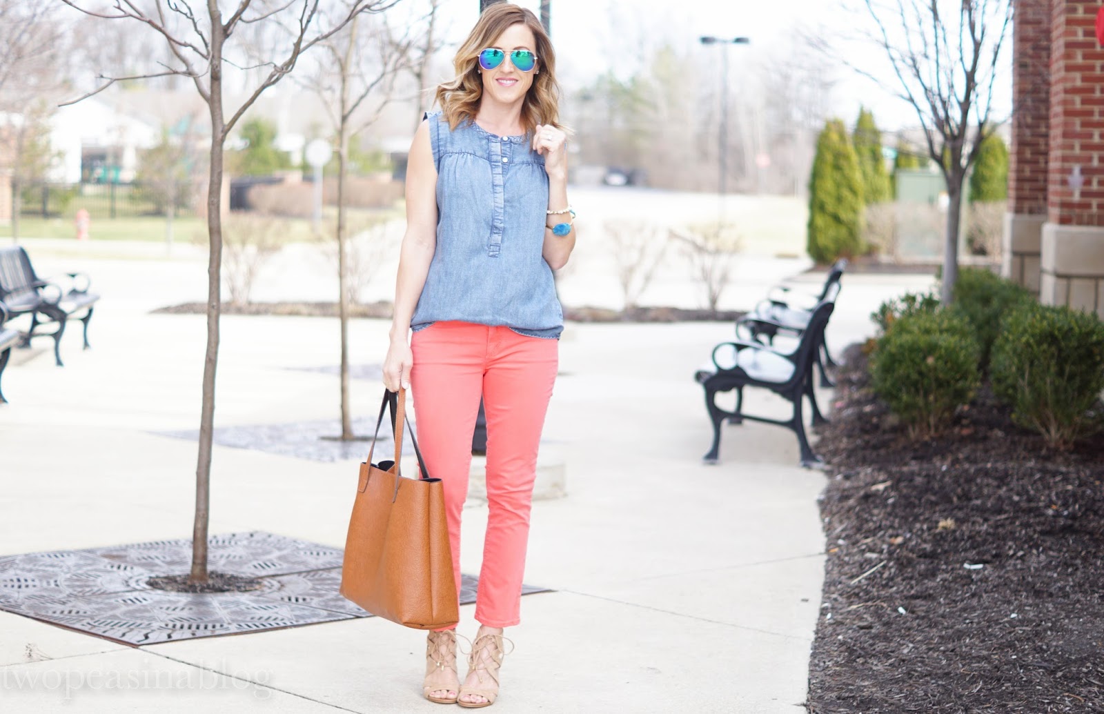 Two Peas in a Blog: Cropped Coral Pants