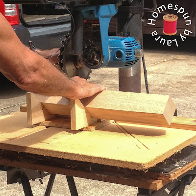 DIY repurposed window table construction process