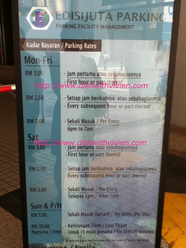 Parking Rate in Kuala Lumpur: Menara Standard Chartered (now called ...