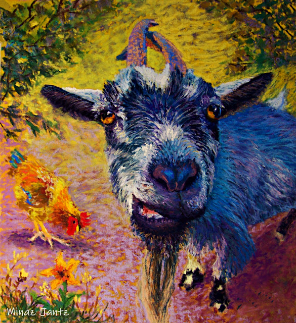Flower Bud the Goat & her Chicken Pal Chicketa by Minaz Jantz