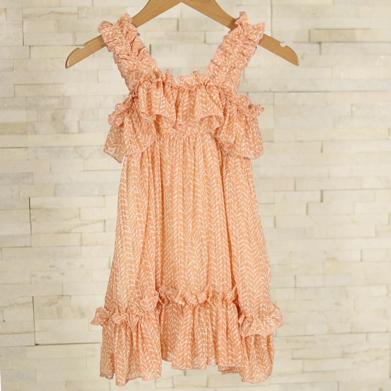 Đầm Voan Phối Bèo Nhún – Bé 3-13 tuổi – Thương Hiệu : Khaki 153537