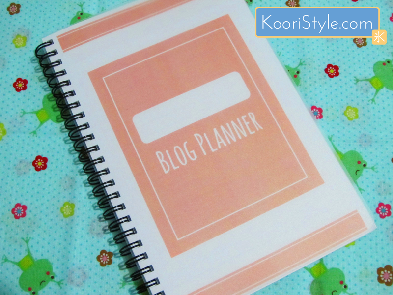 Weekly and Monthly Blog Planner Printable PDF at KooriStyle.com Cute Kawaii Koori Style KooriStyle Weekly Monthly Blog Planner Agenda Organization Printable PDF Blogging